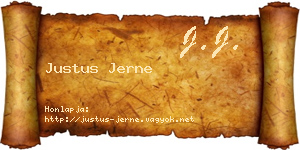Justus Jerne névjegykártya